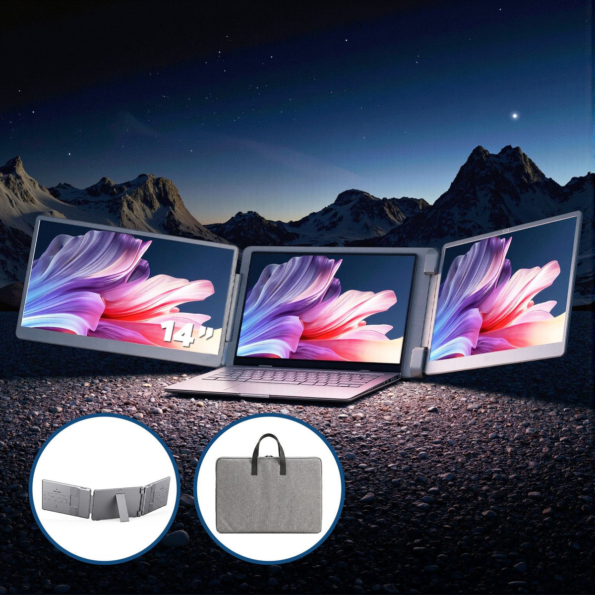 Devanti laptop screen extender package contents